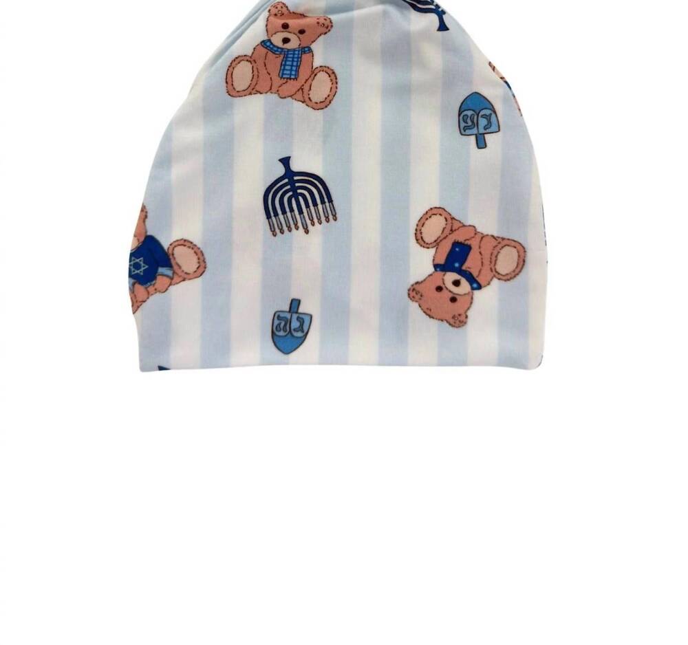 NEW IN MY JAMMERS super soft viscose newborn hat in hanukkah bears